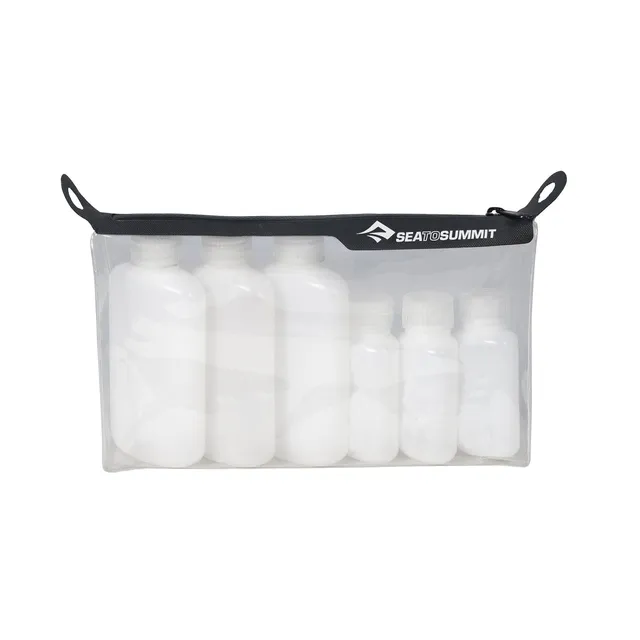sea-to-summit-travelling-light-pochette-transparente-tpu-avec-flacons-kit-liquid image 1