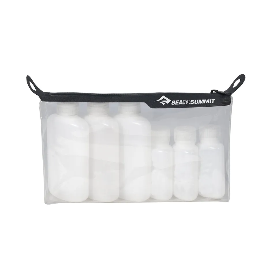 sea-to-summit-travelling-light-pochette-transparente-tpu-avec-flacons-kit-liquid image 1