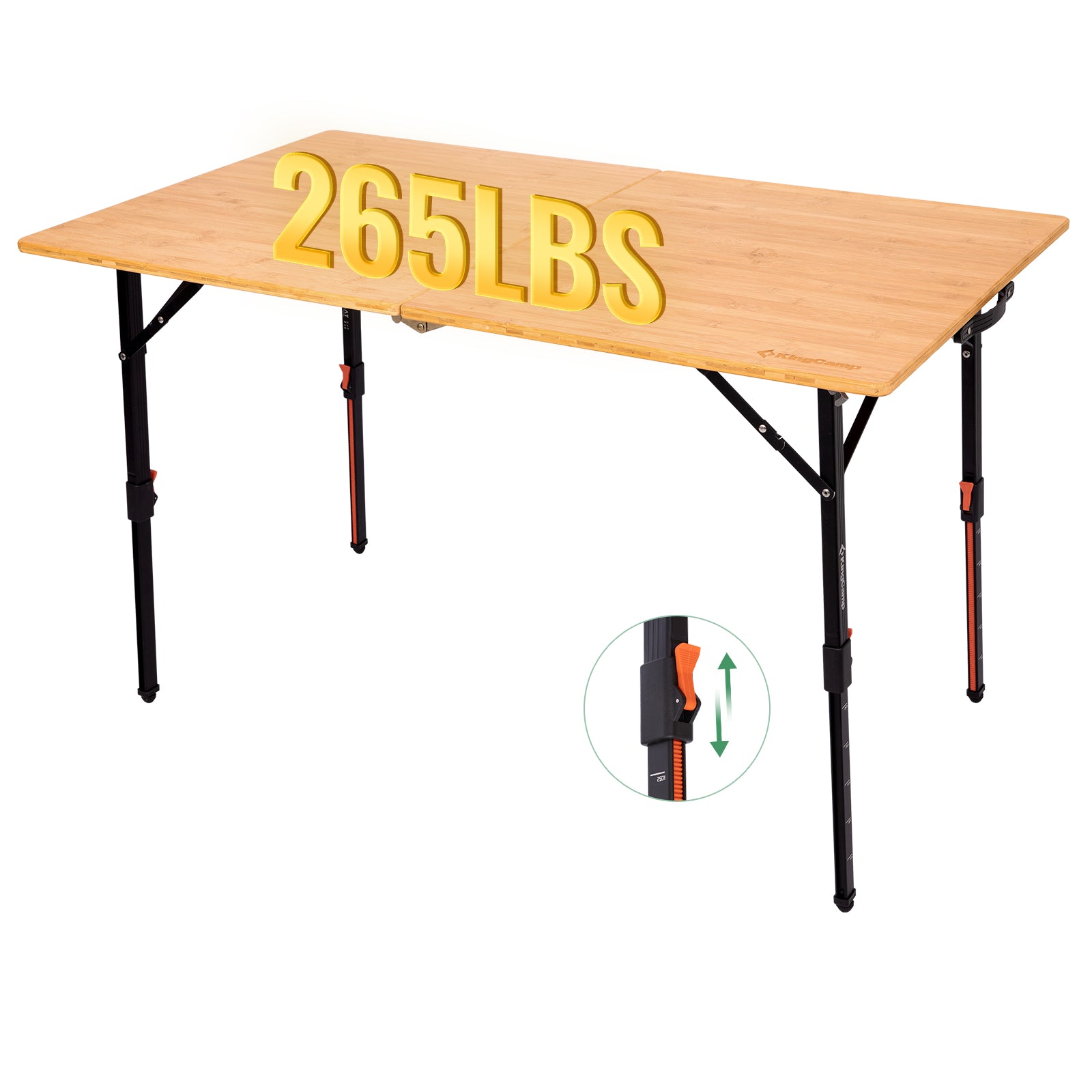 kingcamp-bamaura-12070-table-de-camping-pliante-117x70-cm-en-bambou-massif-et-al image 3