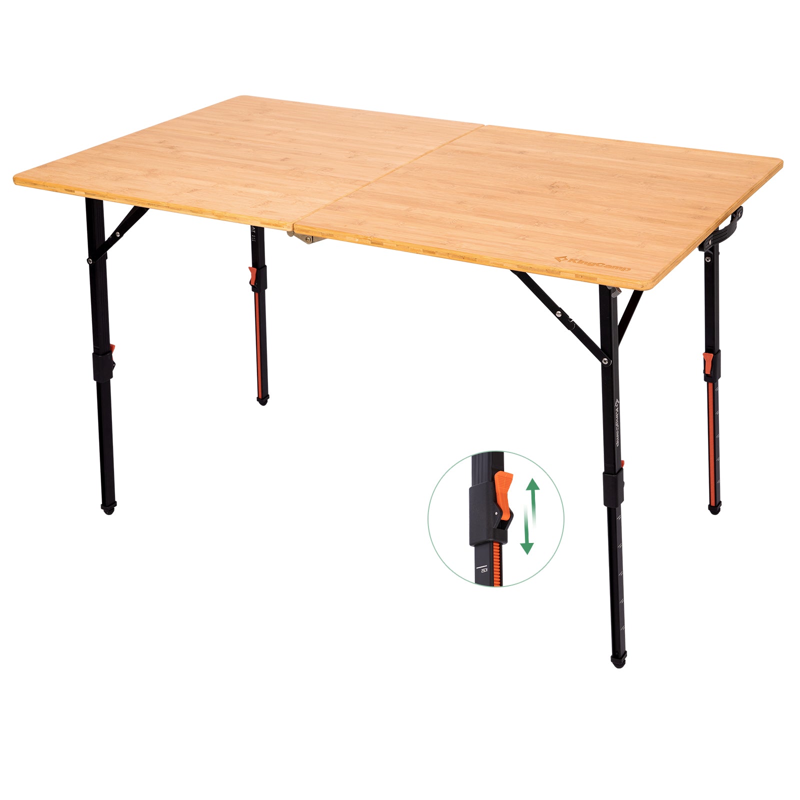 kingcamp-bamaura-12070-table-de-camping-pliante-117x70-cm-en-bambou-massif-et-al image 1