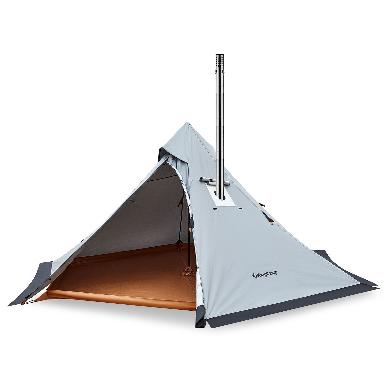 kingcamp-anizo-320-tipi-4-saisons-avec-po-le-bois-tente-tipi-avec-chemin-e-et-po image 3